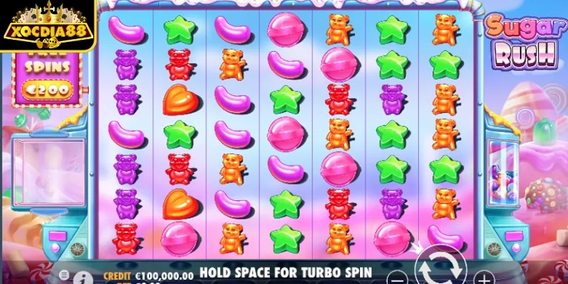 Thế giới kẹo ngọt Sugar Rush - Pragmatic Play màu sắc